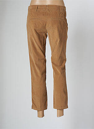 Pantalon 7/8 fermeture zippée sous rabat avec crochet taille normale beige MARELLA femme