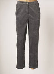 Pantalon chino fermeture zippée sous rabat boutonné taille haute gris BELLA JONES femme