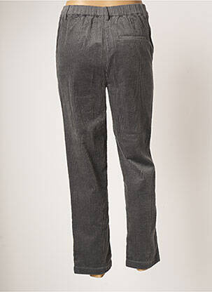 Pantalon chino fermeture zippée sous rabat boutonné taille haute gris BELLA JONES femme