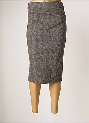 Jupe mi-longue stretch gris MAX MARA femme