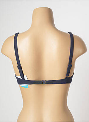Haut de maillot de bain stretch haut soutien-gorge emboitant bleu LIDEA femme