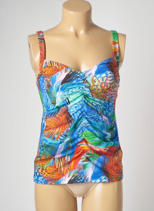 Haut de maillot de bain stretch haut soutien-gorge moulé bleu SUNFLAIR femme
