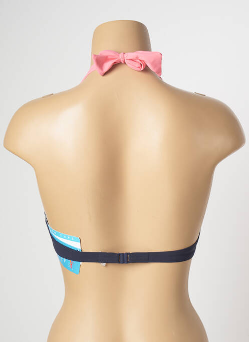 Haut de maillot de bain stretch haut soutien-gorge moulé bleu LIDEA femme