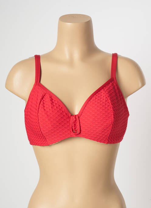 Haut de maillot de bain stretch haut soutien-gorge emboitant rouge MARIE JO femme