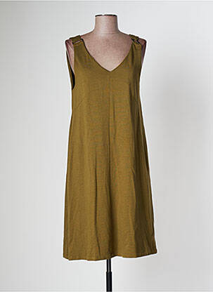 Robe mi-longue sans manche sans manche vert SKUNKFUNK femme