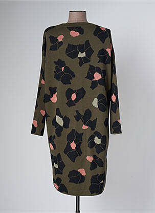 Robe pull stretch manches longues vert SKUNKFUNK femme