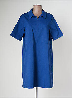 Robe courte manches courtes manches courtes bleu SKUNKFUNK femme