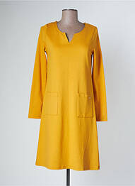 Robe courte manches longues manches longues jaune MALOKA femme