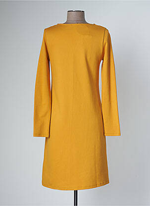 Robe courte manches longues manches longues jaune MALOKA femme