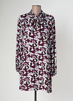 Robe courte manches longues manches longues violet COMPAÑIA FANTASTICA femme