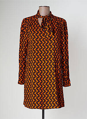 Robe courte orange COMPAÑIA FANTASTICA pour femme