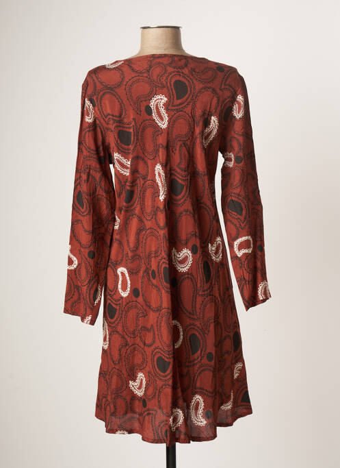 Robe mi-longue marron MASAI femme