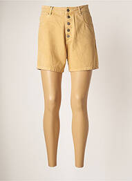 Short fermeture zippée sous rabat boutonné taille normale marron SCHOOL RAG femme