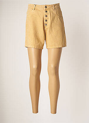 Short fermeture zippée sous rabat boutonné taille normale marron SCHOOL RAG femme