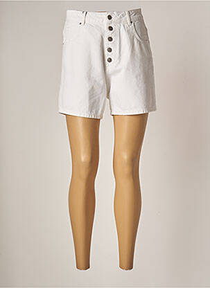 Short fermeture zippée sous rabat boutonné taille normale blanc SCHOOL RAG femme
