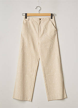 Pantalon droit stretch taille normale beige I-COTON femme