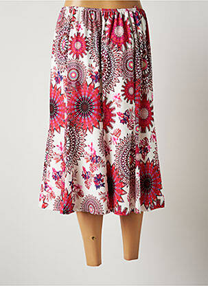 Jupe mi-longue taille normale rose JUMFIL femme