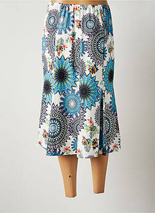 Jupe mi-longue taille normale bleu JUMFIL femme