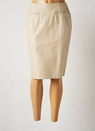Jupe mi-longue taille normale beige JUMFIL femme