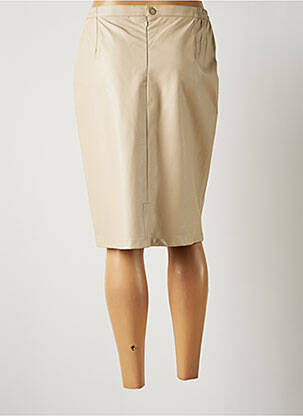 Jupe mi-longue taille normale beige JUMFIL femme