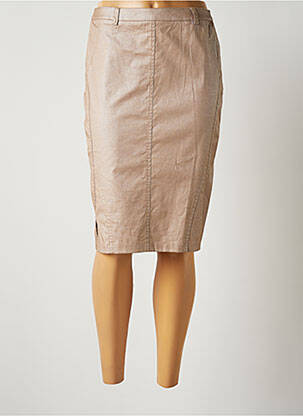 Jupe mi-longue taille normale beige JUMFIL femme