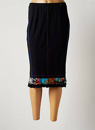 Jupe mi-longue stretch noir JUMFIL femme