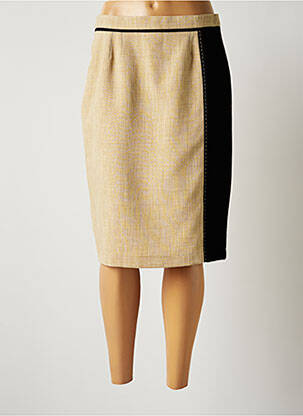 Jupe mi-longue taille normale beige JUMFIL femme