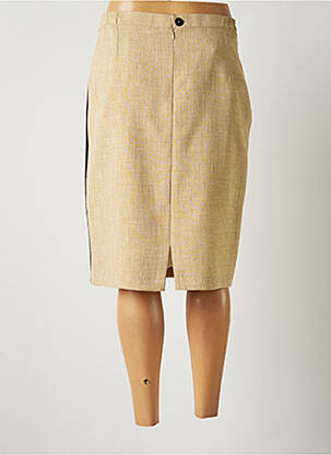 Jupe mi-longue taille normale beige JUMFIL femme
