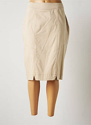Jupe mi-longue doublure textile beige JUMFIL femme