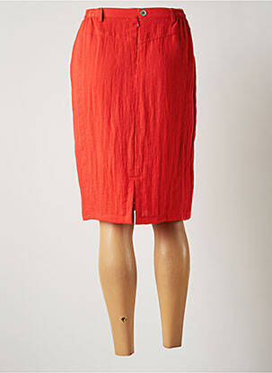 Jupe mi-longue doublure textile orange JUMFIL femme