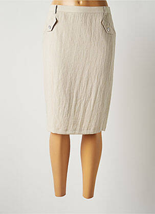Jupe mi-longue taille normale beige JUMFIL femme