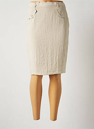 Jupe mi-longue taille normale beige JUMFIL femme