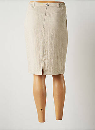Jupe mi-longue taille normale beige JUMFIL femme