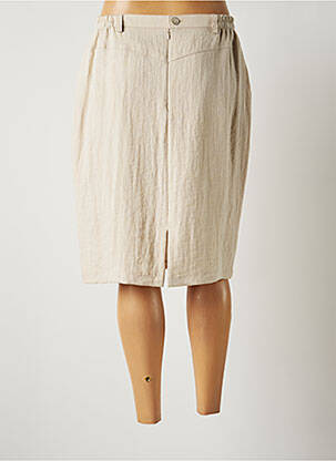 Jupe mi-longue taille normale beige JUMFIL femme