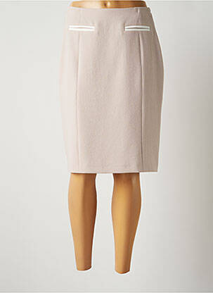 Jupe mi-longue taille normale beige JUMFIL femme