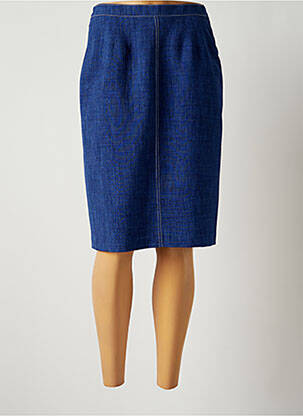 Jupe mi-longue taille normale bleu JUMFIL femme