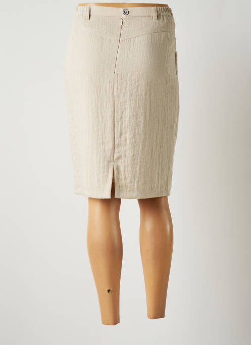 Jupe mi-longue doublure textile beige JUMFIL femme