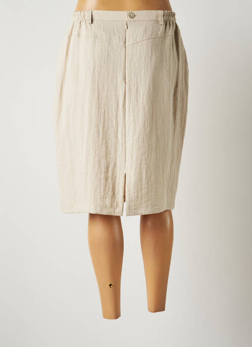 Jupe mi-longue doublure textile beige JUMFIL femme