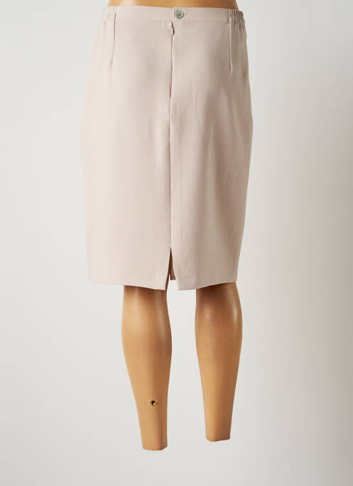 Jupe mi-longue doublure textile beige JUMFIL femme