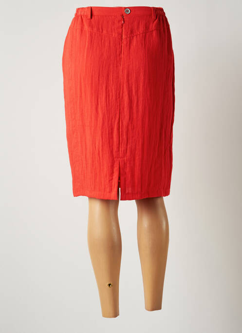 Jupe mi-longue orange JUMFIL pour femme
