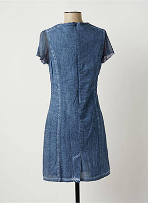 Robe mi-longue manches courtes manches courtes bleu JUMFIL femme