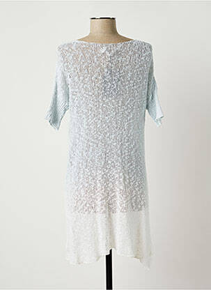 Robe pull stretch manches courtes gris LAUREN VIDAL femme