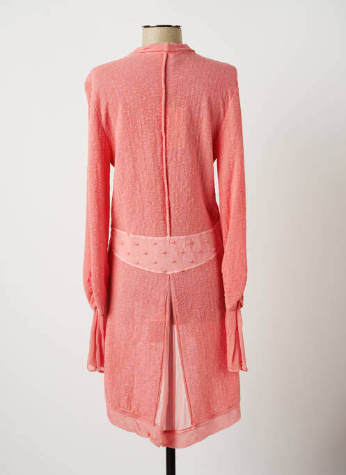 Gilet manches longues rose DANIELA DALLAVALLE pour femme