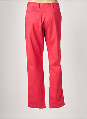 Pantalon chino fermeture zippée sous rabat boutonné taille normale rouge KARIBAN femme