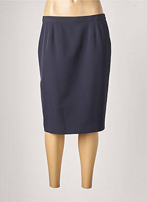 Jupe mi-longue coupe droite bleu JUMFIL femme