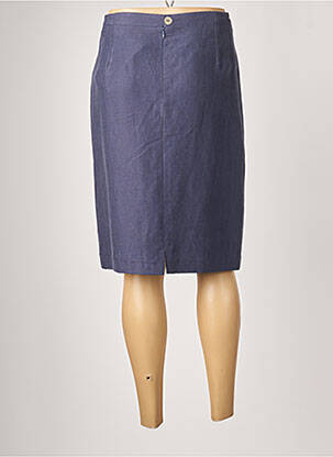 Jupe mi-longue coupe droite bleu JUMFIL femme