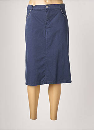 Jupe mi-longue bleu SAINT HILAIRE pour femme
