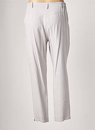 Pantalon droit fermeture zippée sous rabat boutonné taille normale gris JUMFIL femme