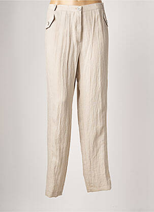 Pantalon droit taille élastique taille normale beige JUMFIL femme