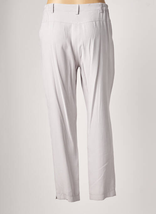 Pantalon droit fermeture zippée sous rabat boutonné taille normale gris JUMFIL femme